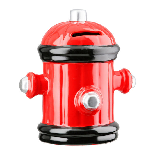 Money Box Hydrant Ceramic Red 15x12x16
