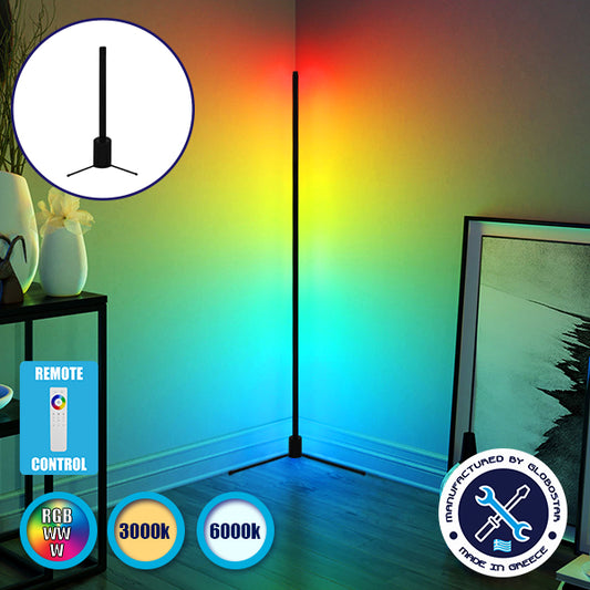 Μοντέρνο Minimal Επιτραπέζιο Μαύρο Φωτιστικό 50cm LED 10 Watt με Ασύρματο Χειριστήριο 2.4G RF & Dimmer RGBW+WW Πολύχρωμο - Ψυχρό - Ημέρας - Θερμό ALIEN Design GLOBO-50-9
