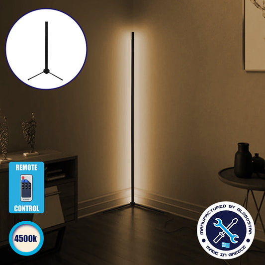 Μοντέρνο Minimal Επιτραπέζιο Μαύρο Φωτιστικό 50cm LED 8 Watt με Ασύρματο Χειριστήριο RF & Dimmer Φυσικό Λευκό 4500k ALIEN Design GLOBO-50-2