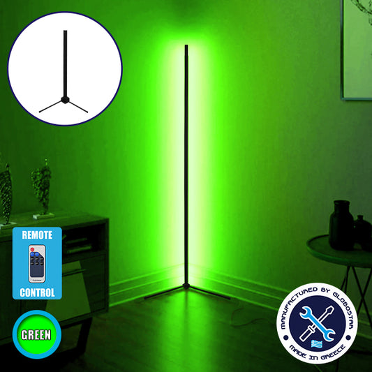 Μοντέρνο Minimal Επιτραπέζιο Μαύρο Φωτιστικό 50cm LED 8 Watt με Ασύρματο Χειριστήριο RF & Dimmer Πράσινο ALIEN Design GLOBO-50-5