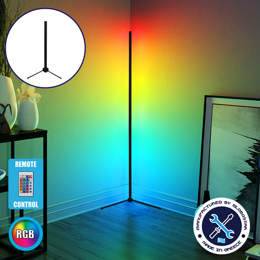 Μοντέρνο Minimal Επιτραπέζιο Μαύρο Φωτιστικό 50cm LED 8 Watt με Ασύρματο Χειριστήριο RF & Dimmer RGB Πολύχρωμο ALIEN Design GLOBO-50-8