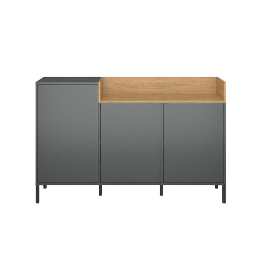 Μπουφές Beril Ανθρακί-Χρυσό Δρυς 155.1x42x98.6