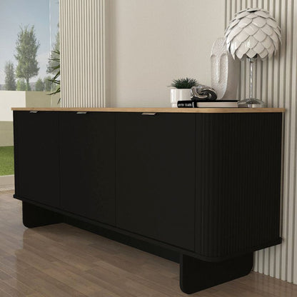 Μπουφές Bohema Χρώμα Μαύρο - Sepet Oak 180x47x76,6