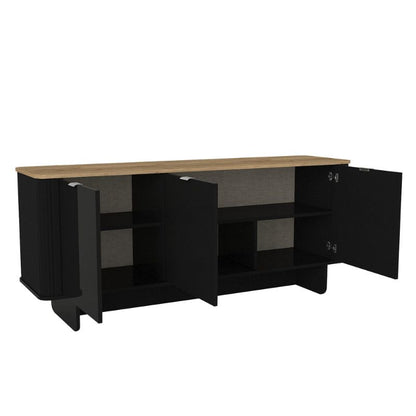 Μπουφές Bohema Χρώμα Μαύρο - Sepet Oak 180x47x76,6