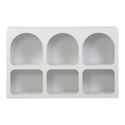 Μπουφές Emersi με Ράφια MDF σε Λευκή Απόχρωση 120x35x76