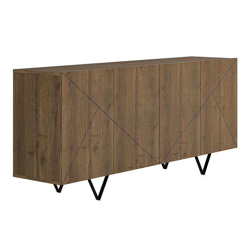 Μπουφές Jakomen Χρώμα Ανοιχτό Καρυδί 180x41,7x80