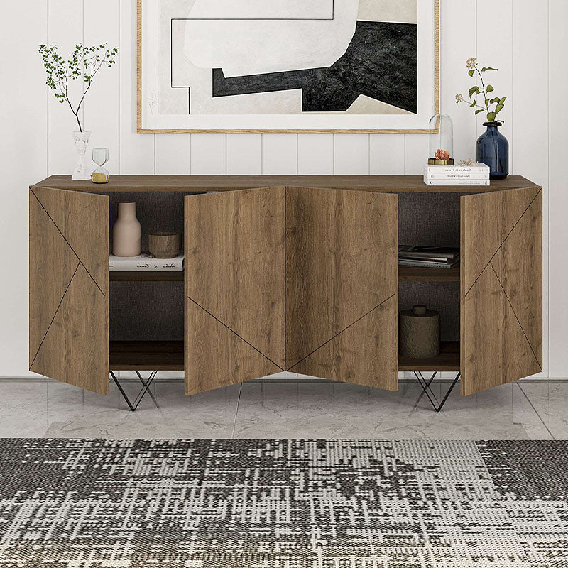 Μπουφές Jakomen Χρώμα Ανοιχτό Καρυδί 180x41,7x80