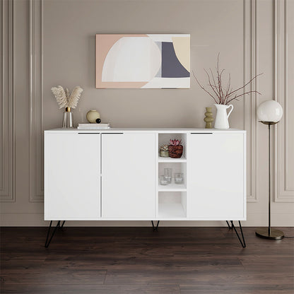 Μπουφές Μελαμίνης Clara Χρώμα Λευκό 142x35,6x83