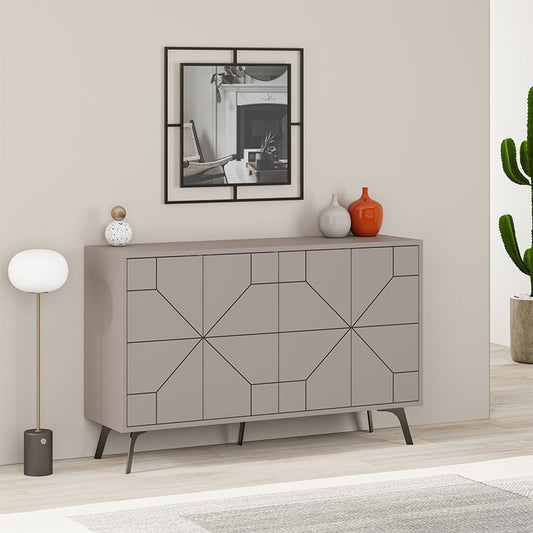Μπουφές Μελαμίνης Dune Χρώμα Ανοιχτή Μόκα 123x35x77,4