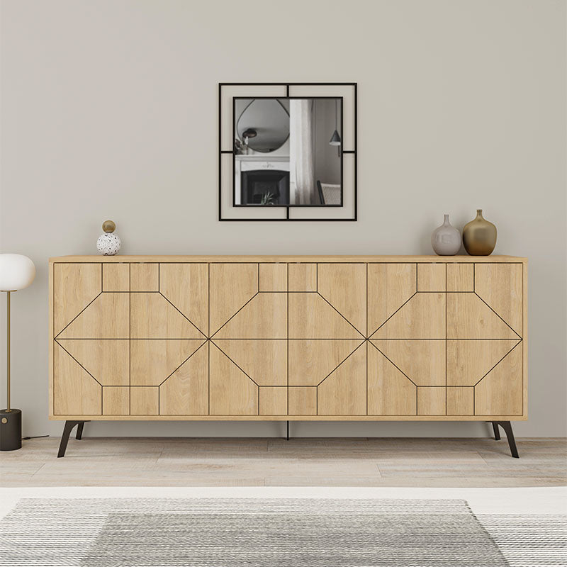 Μπουφές Μελαμίνης Dune Χρώμα Φυσικό Οξιάς 184x35x77,4