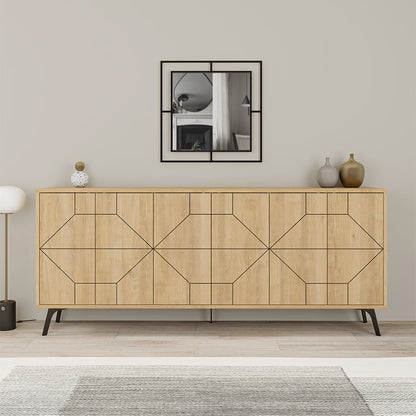Μπουφές Μελαμίνης Dune Χρώμα Φυσικό Οξιάς 184x35x77,4
