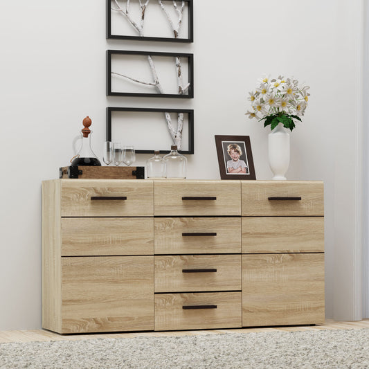 Μπουφές Solo 150x41x82 Sonoma με Wenge και MDF Καμπυλωτό Τελείωμα στις Πόρτες