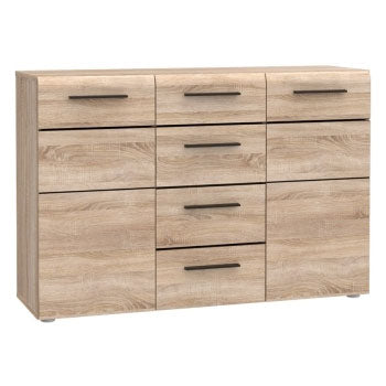 Μπουφές Solo 150x41x82 Sonoma με Wenge και MDF Καμπυλωτό Τελείωμα στις Πόρτες