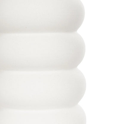 NOUVEAU 21293 Διακοσμητικό Κεραμικό Βάζo Λευκό Π8 x Μ8 x Υ16