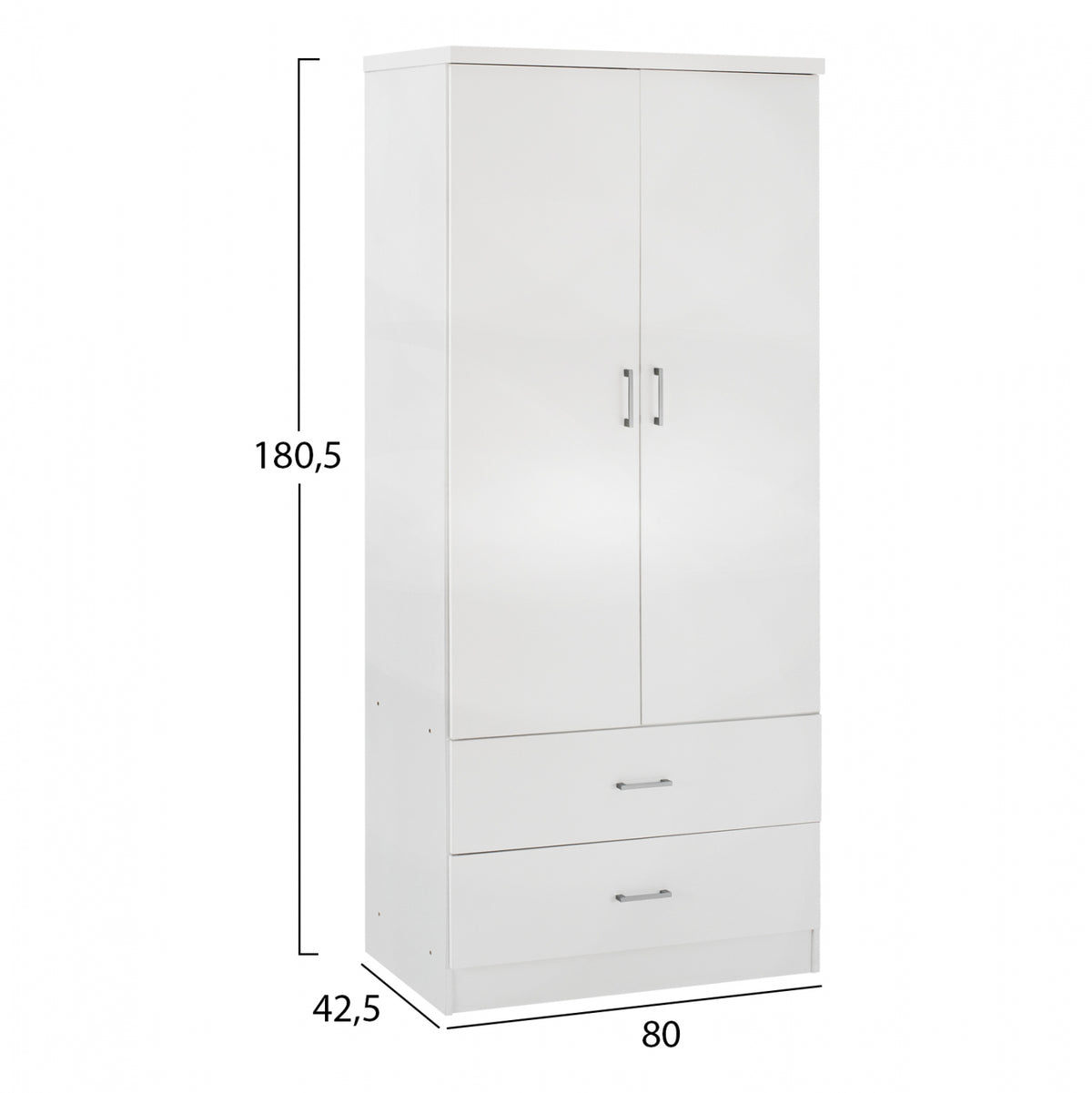 ΝΤΟΥΛΑΠΑ 2ΦΥΛΛΗ REINA ME 2 ΣΥΡΤΑΡΙΑ ΛΕΥΚΗ 80x42,5x180,5