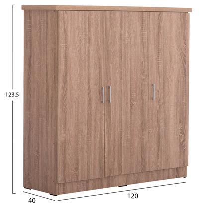 ΝΤΟΥΛΑΠΑ 3ΦΥΛΛΗ ΜΕ ΡΑΦΙΑ FUENTO SONAMA OAK ΜΕΛΑΜΙΝΗ 120-116x40x123,5
