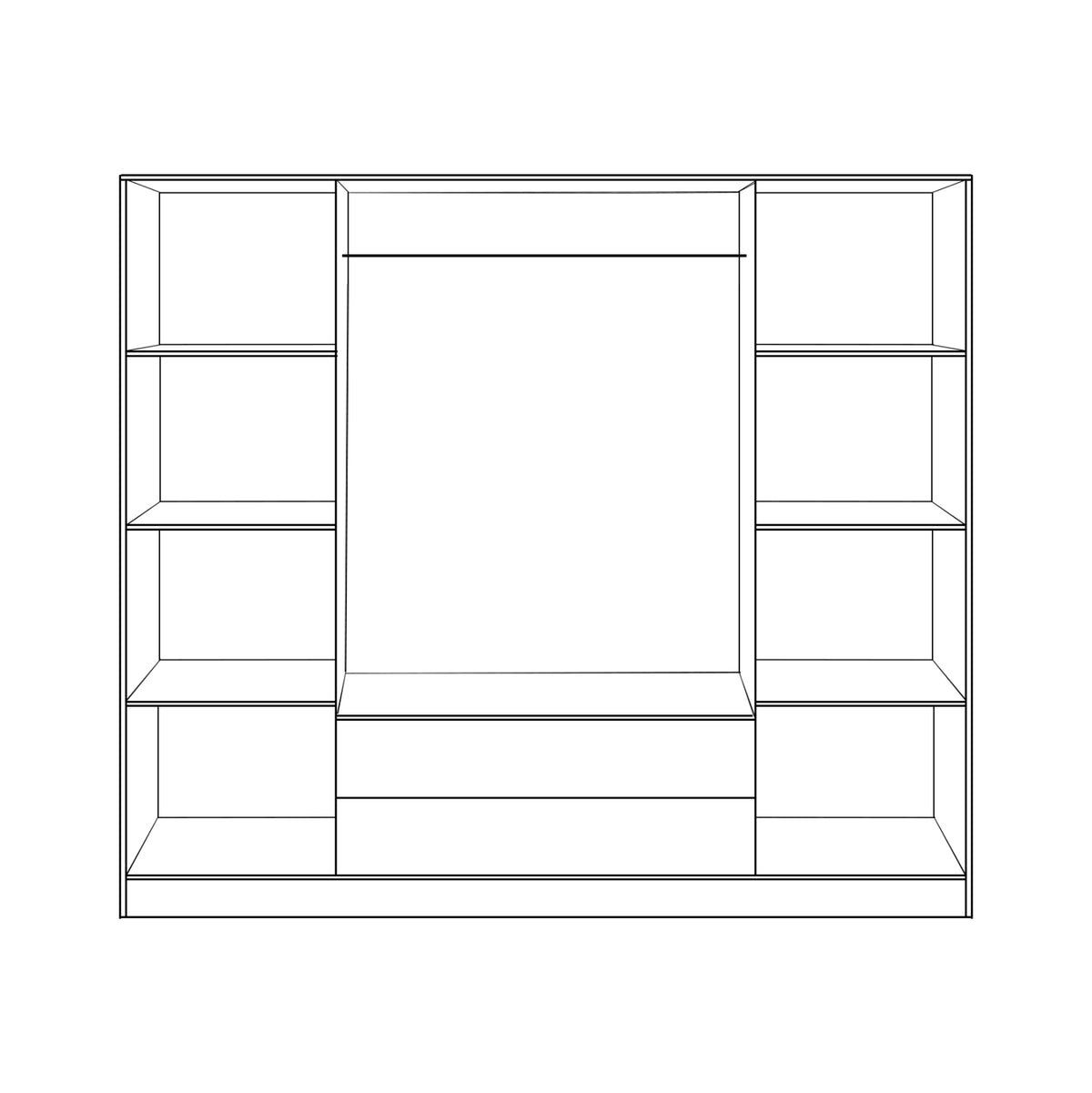 ΝΤΟΥΛΑΠΑ 4ΦΥΛΛΗ AZALEA ΜΕ 2 ΣΥΡΤΑΡΙΑ SONAMA ΓΚΡΙ 200x56x180