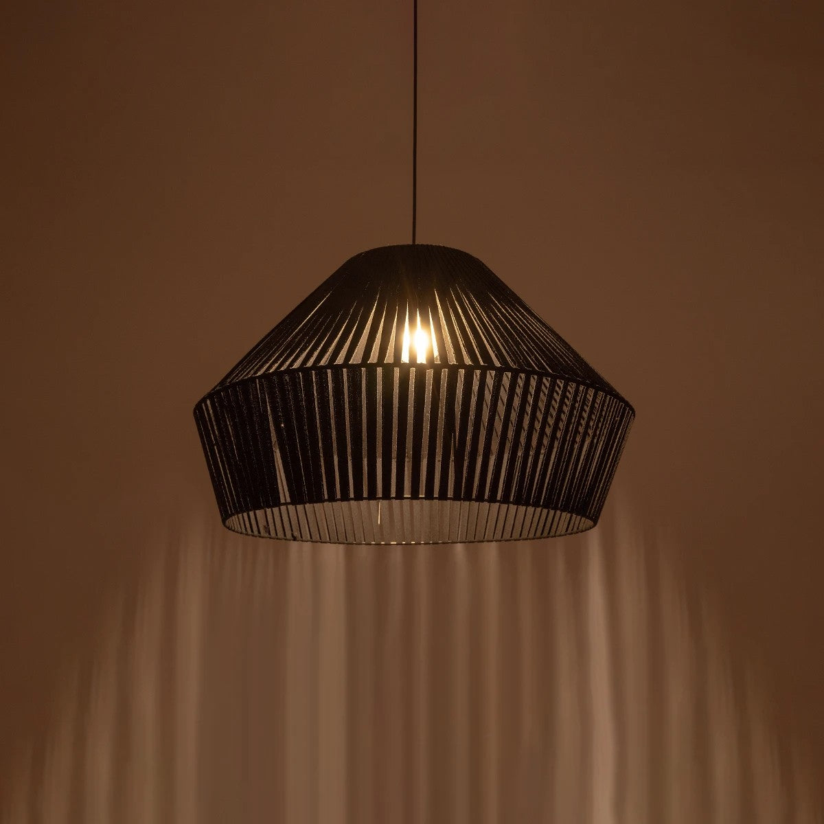 NUI 205-0062 Boho Κρεμαστό Φωτιστικό Οροφής με Ντουί 1 x E27 AC 220-240V IP20 - Μαύρο - M60 x Π60 x Υ41