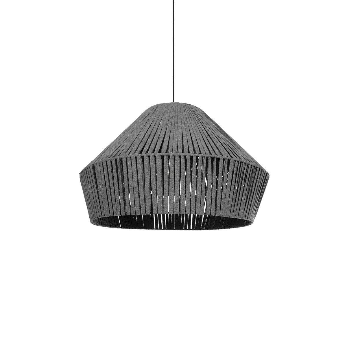 NUI 205-0066 Boho Κρεμαστό Φωτιστικό Οροφής με Ντουί 1 x E27 AC 220-240V IP20 - Γκρι - M60 x Π60 x Υ41