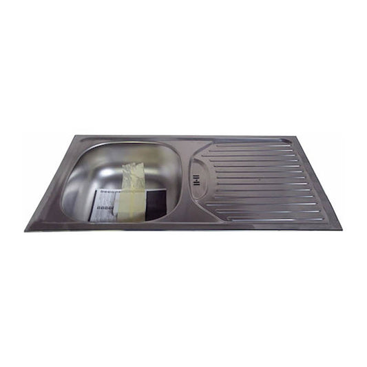Νεροχύτης Pyramis Bradford 1B 1D 78x43.5εκ Ένθετος με Μία Γούρνα και Αποστράγγιση