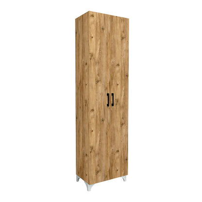Ντουλάπα - Παπουτσοθήκη Μελαμίνης Lilly Χρώμα Pine Oak 49x32x178