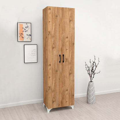 Ντουλάπα - Παπουτσοθήκη Μελαμίνης Lilly Χρώμα Pine Oak 49x32x178