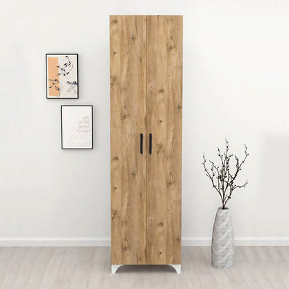 Ντουλάπα - Παπουτσοθήκη Μελαμίνης Lilly Χρώμα Pine Oak 49x32x178