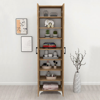Ντουλάπα - Παπουτσοθήκη Μελαμίνης Lilly Χρώμα Pine Oak 49x32x178