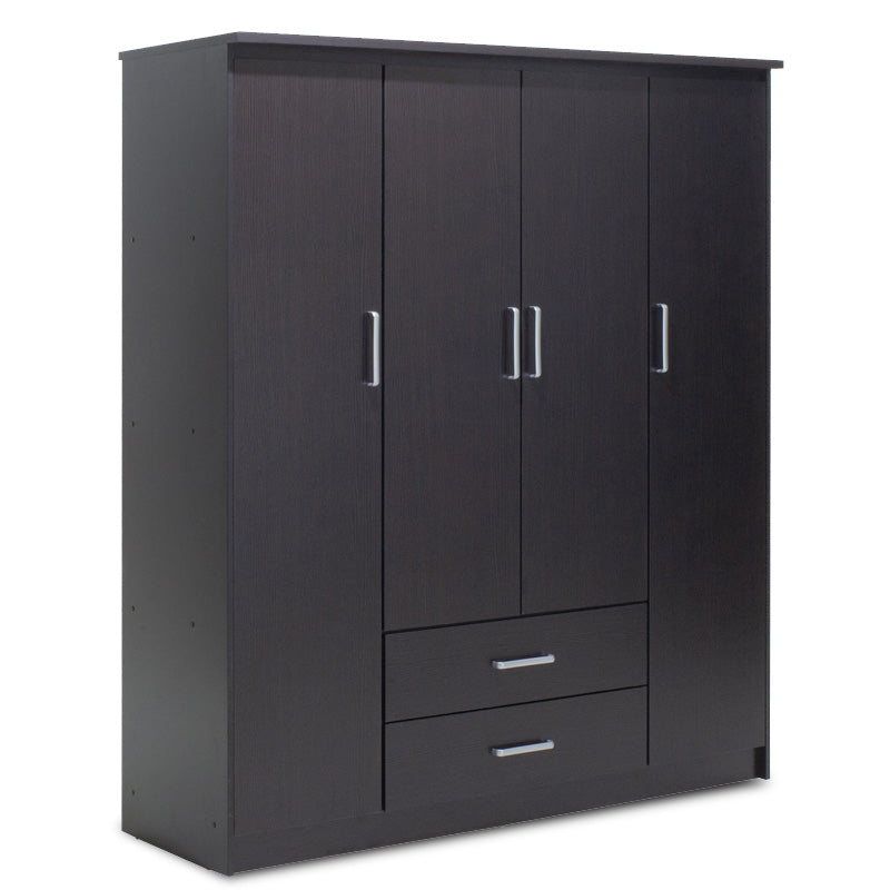 Ντουλάπα Ρούχων Τετράφυλλη Olympus Χρώμα Wenge 159x57x183