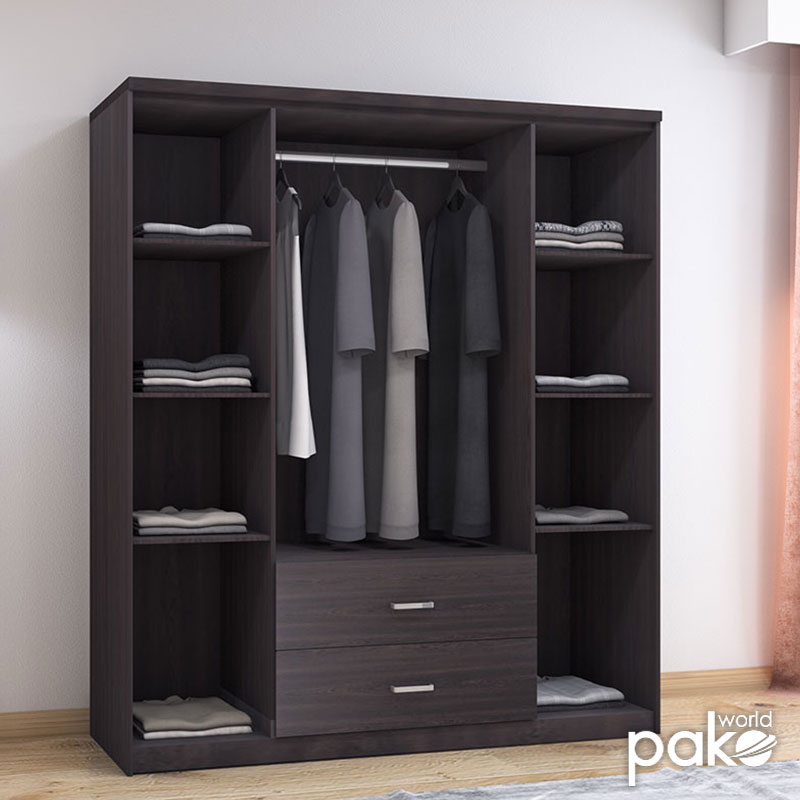Ντουλάπα Ρούχων Τετράφυλλη Olympus Χρώμα Wenge 159x57x183