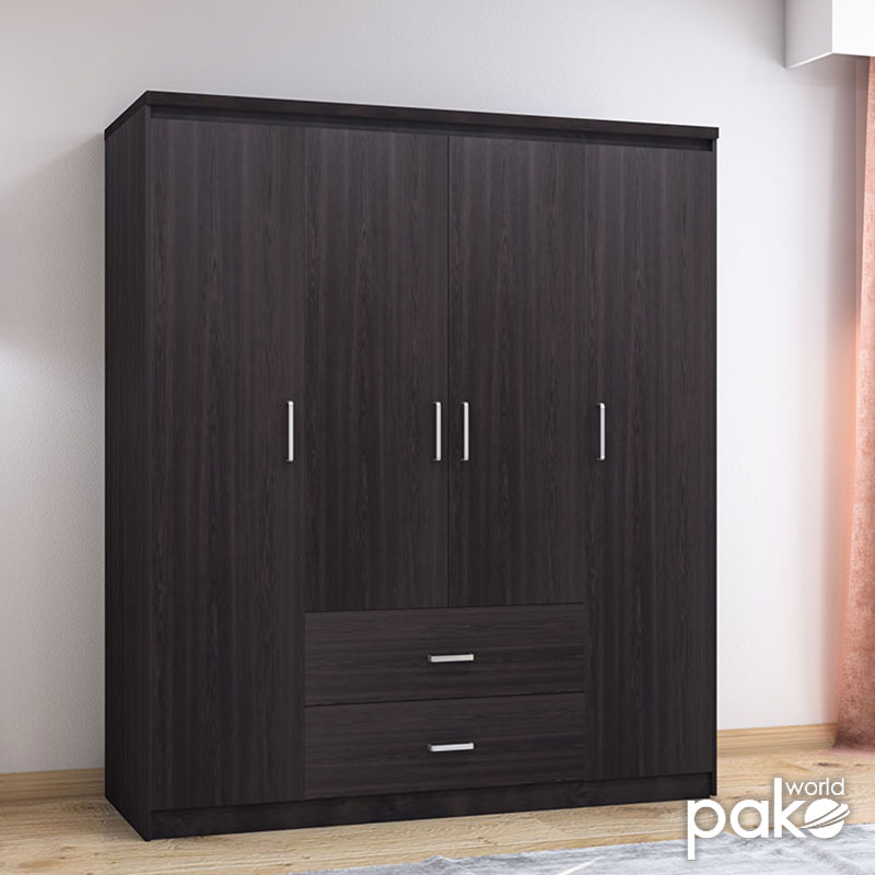 Ντουλάπα Ρούχων Τετράφυλλη Olympus Χρώμα Wenge 159x57x183