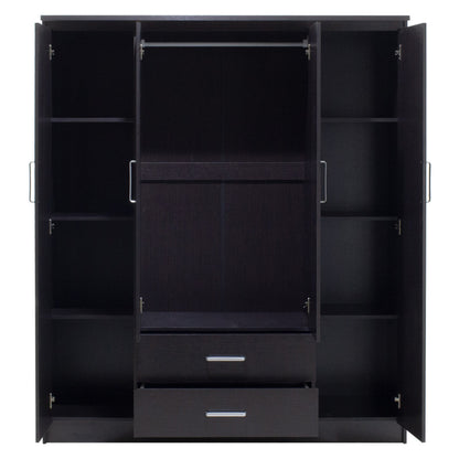 Ντουλάπα Ρούχων Τετράφυλλη Olympus Χρώμα Wenge 159x57x183