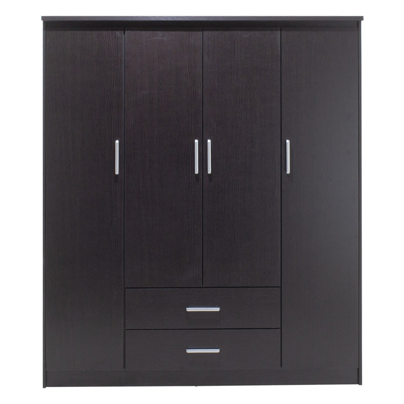 Ντουλάπα Ρούχων Τετράφυλλη Olympus Χρώμα Wenge 159x57x183