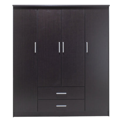 Ντουλάπα Ρούχων Τετράφυλλη Olympus Χρώμα Wenge 159x57x183