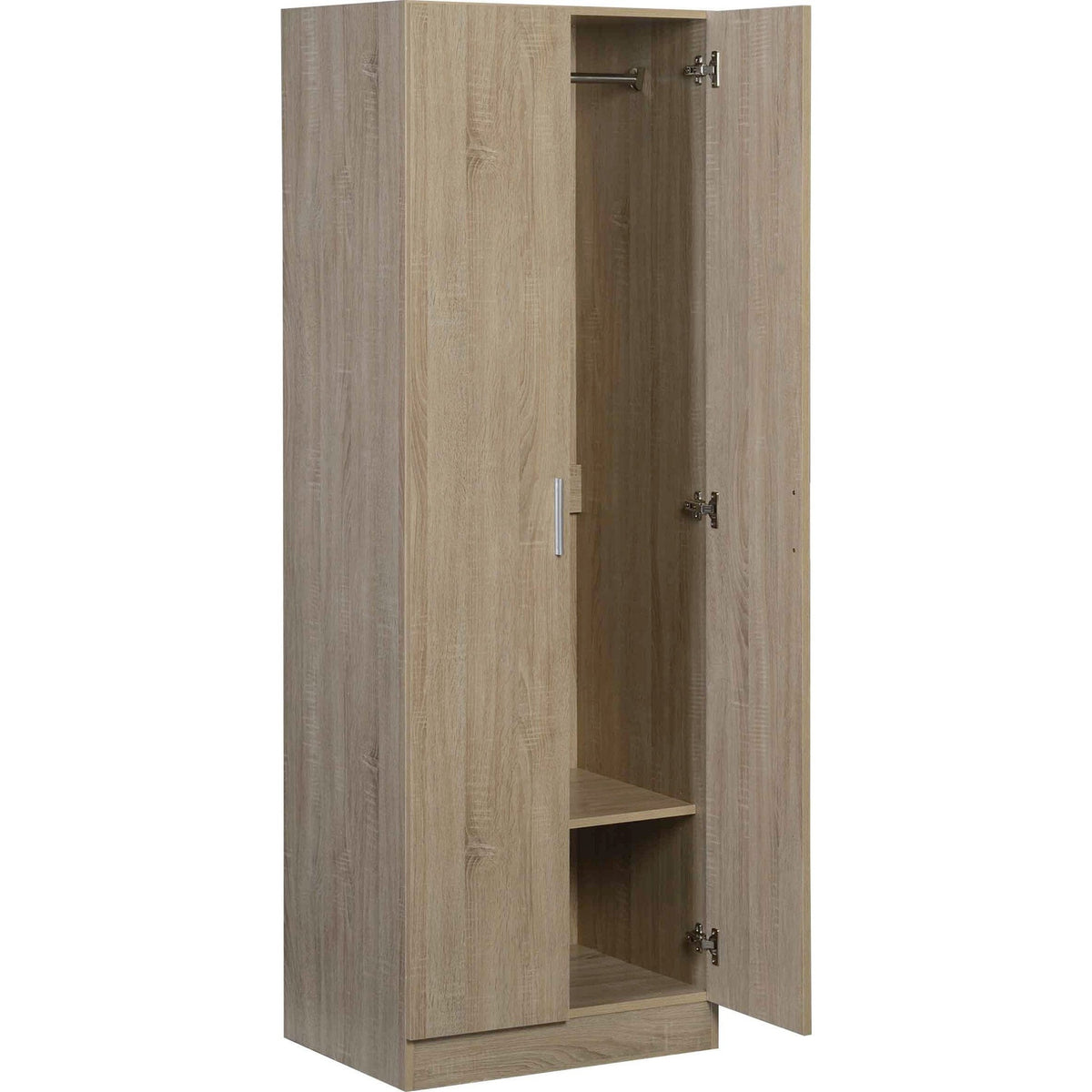 Ντουλάπα Wilson 2D Δίφυλλη Φυσικό 60x45x180
