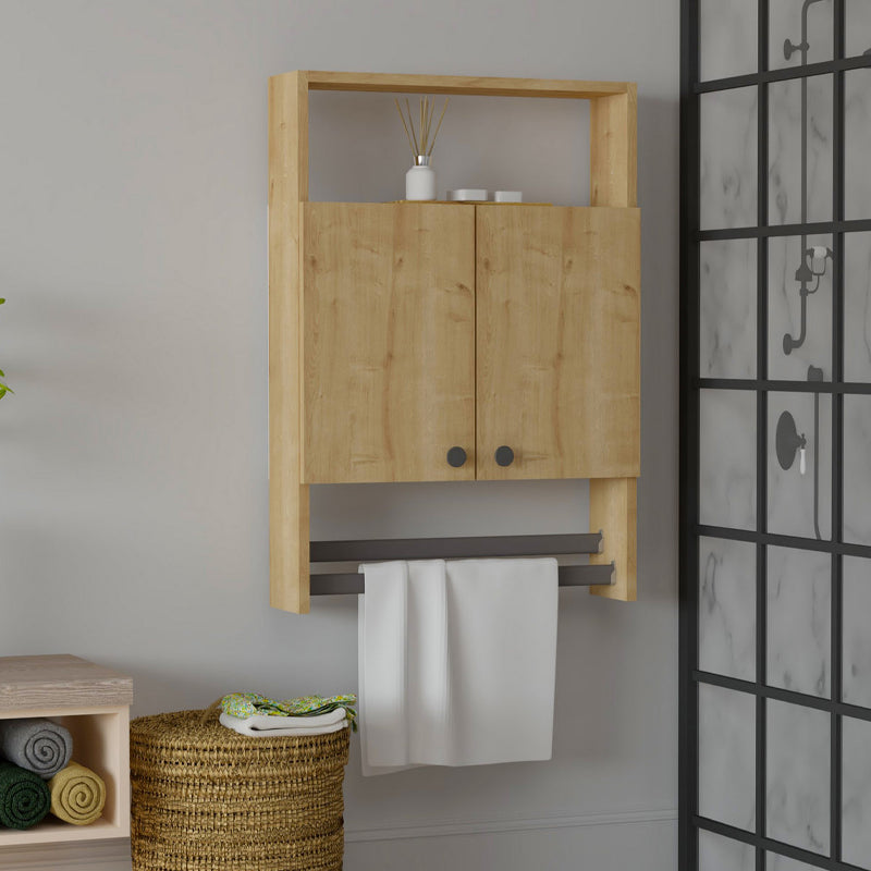 Ντουλάπι Μπάνιου Επιτοίχιο Ela Χρώμα Sapphire Oak 60x15x87