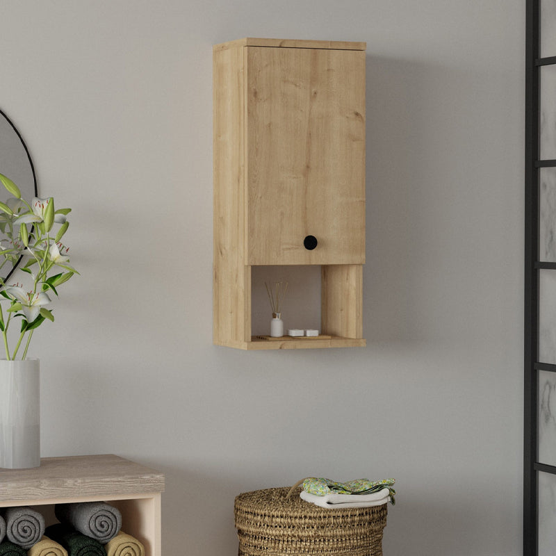 Ντουλάπι Μπάνιου Επιτοίχιο Mis Χρώμα Sapphire Oak 30x21,8x71