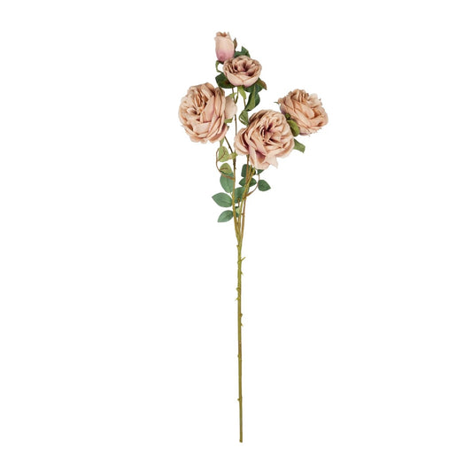 OLD PINK ROSE BRANCH 21304 Τεχνητό Διακοσμητικό Κλαδί Τριαντάφυλλα Ροζ Y82cm