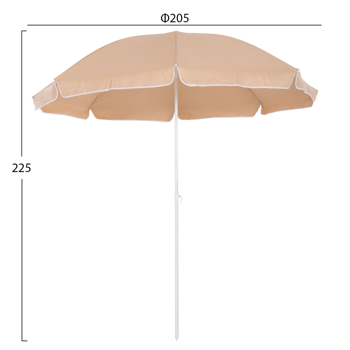 ΟΜΠΡΕΛΑ ΘΑΛΑΣΣΗΣ RANDALL 8 FIBERGLASS ΑΚΤΙΝΕΣ MOKA 2.2m