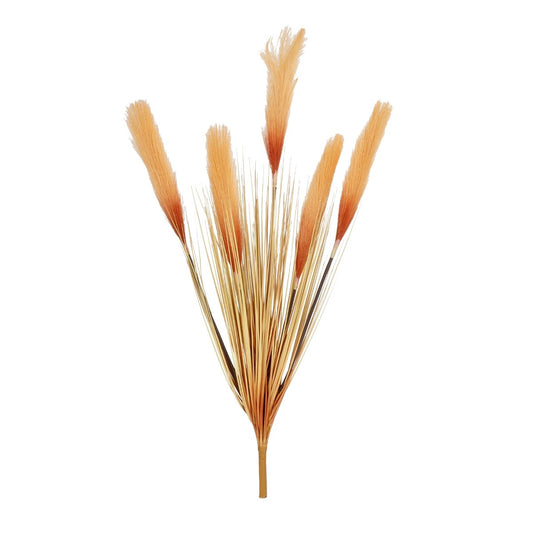ORANGE PAMPAS GRASS BRANCH 21486 Τεχνητό Διακοσμητικό Κλαδί Πορτοκαλί Πάμπας Y88cm