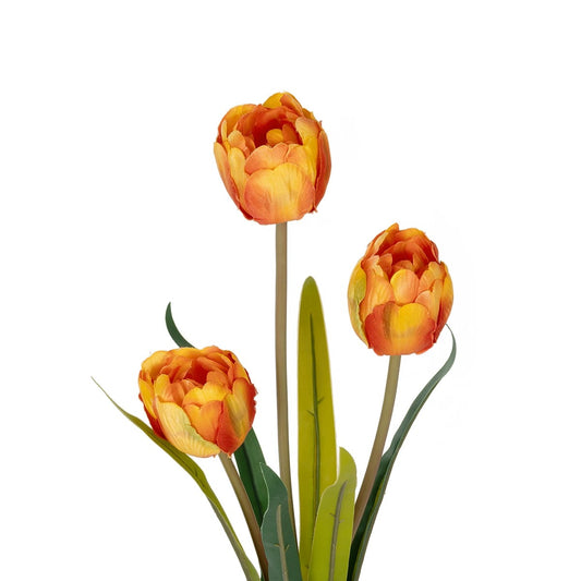 ORANGE TULIP BRANCH 21308 Τεχνητό Διακοσμητικό Κλαδί Πορτοκαλί Τουλίπα Y48cm