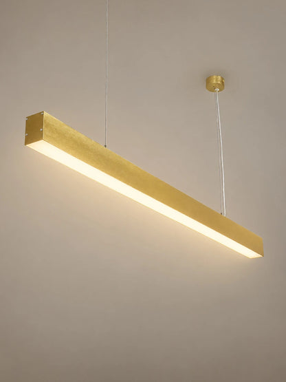 ORION KLV-101-0364 Γραμμικό Κρεμαστό Φωτιστικό Οροφής LED 72W 7200lm 120° AC 220-240V IP20 Ρυθμιζόμενο Λευκό CCT με Χειριστήριο από 2700K έως 6000K Dimmable - Lumileds SMD Chip - Σατινέ Χρυσό Βούρτσας - Μ120 x Π5 x Υ7