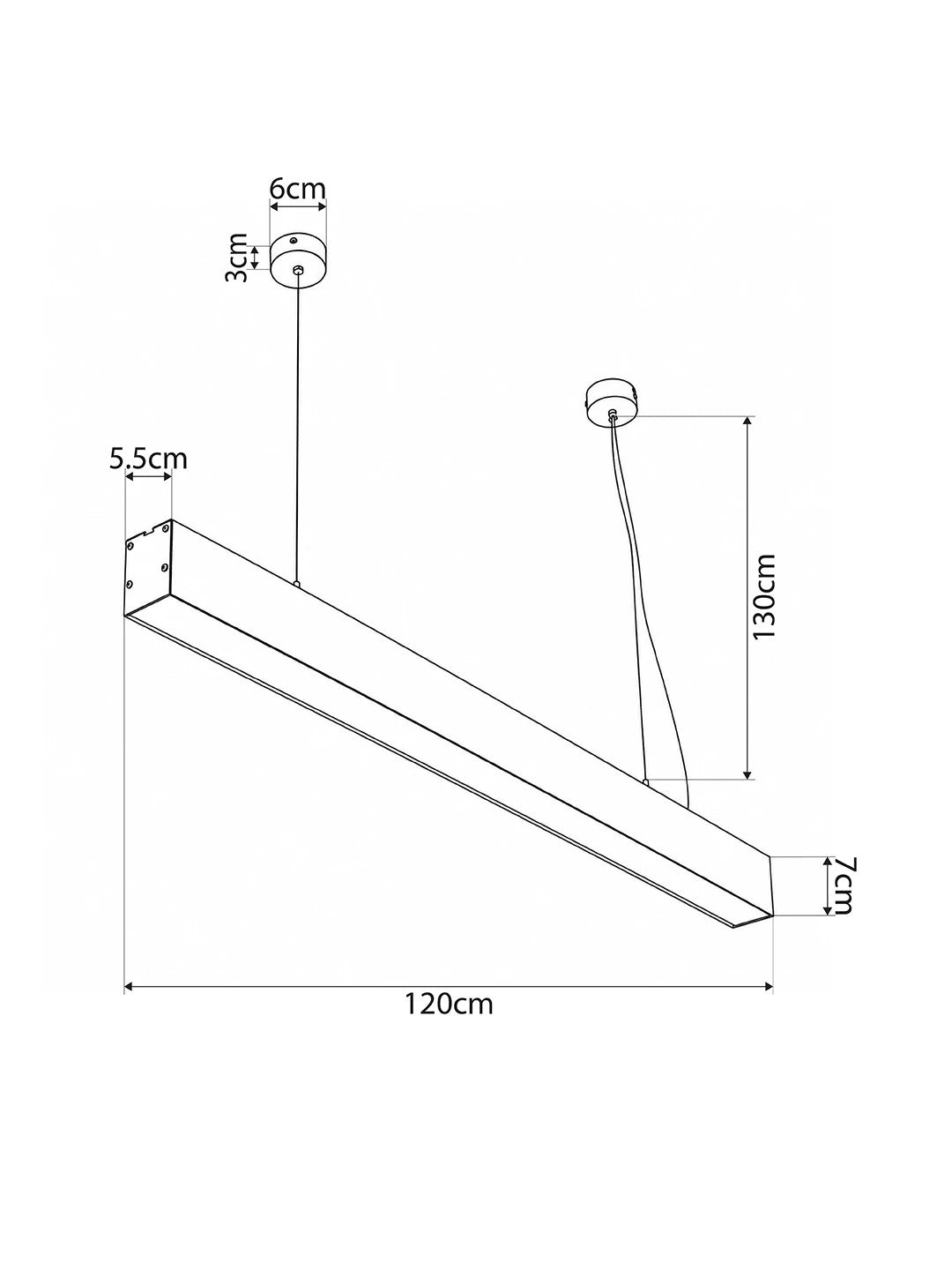 ORION KLV-101-0364 Γραμμικό Κρεμαστό Φωτιστικό Οροφής LED 72W 7200lm 120° AC 220-240V IP20 Ρυθμιζόμενο Λευκό CCT με Χειριστήριο από 2700K έως 6000K Dimmable - Lumileds SMD Chip - Σατινέ Χρυσό Βούρτσας - Μ120 x Π5 x Υ7