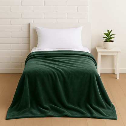 Κουβέρτα Βελουτέ Μονή Olive