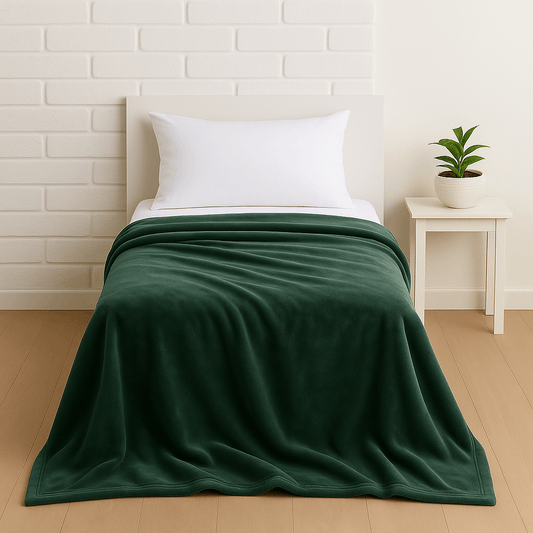 Κουβέρτα Βελουτέ Μονή Olive