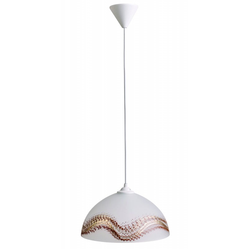 Φωτιστικό Μονόφωτο Γυαλί Καφέ/Χρυσό Ε27 Φ30