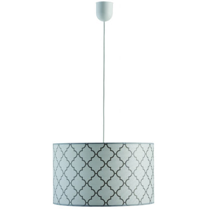 Φωτιστικό Μονόφωτο Αμπαζούρ Λευκό/Γκρι Ε27 Φ40