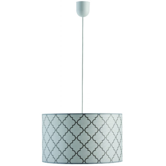 Φωτιστικό Μονόφωτο Αμπαζούρ Λευκό/Γκρι Ε27 Φ40