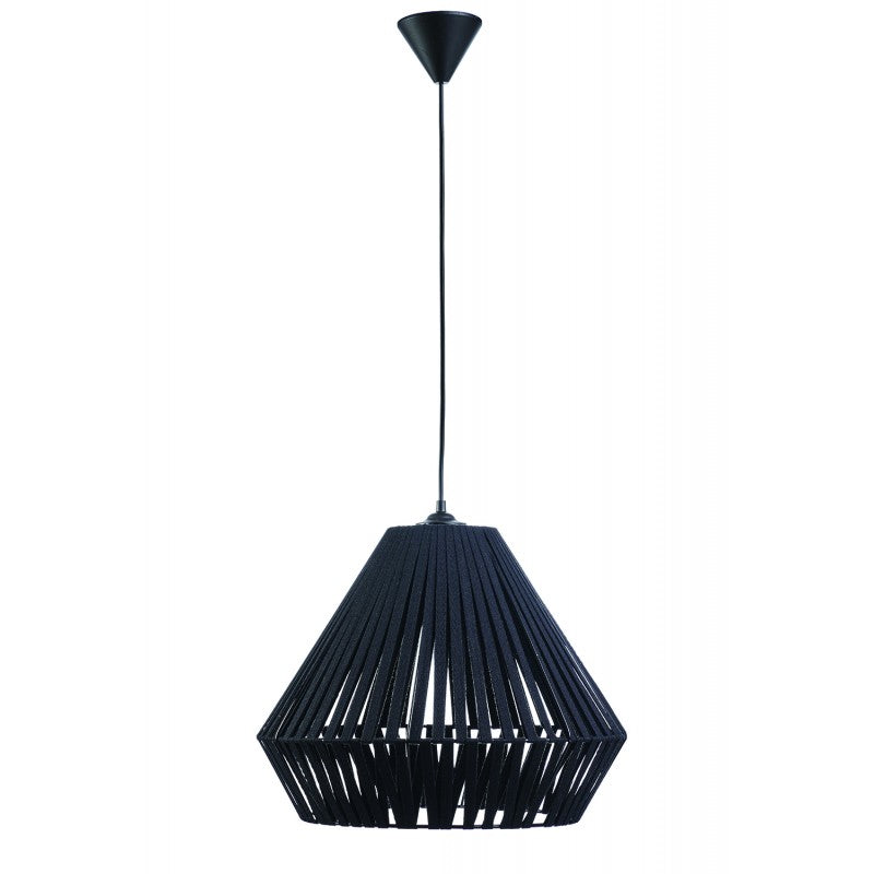 Φωτιστικό Μονόφωτο Ύφασμα Μαύρο Ε27 Φ40