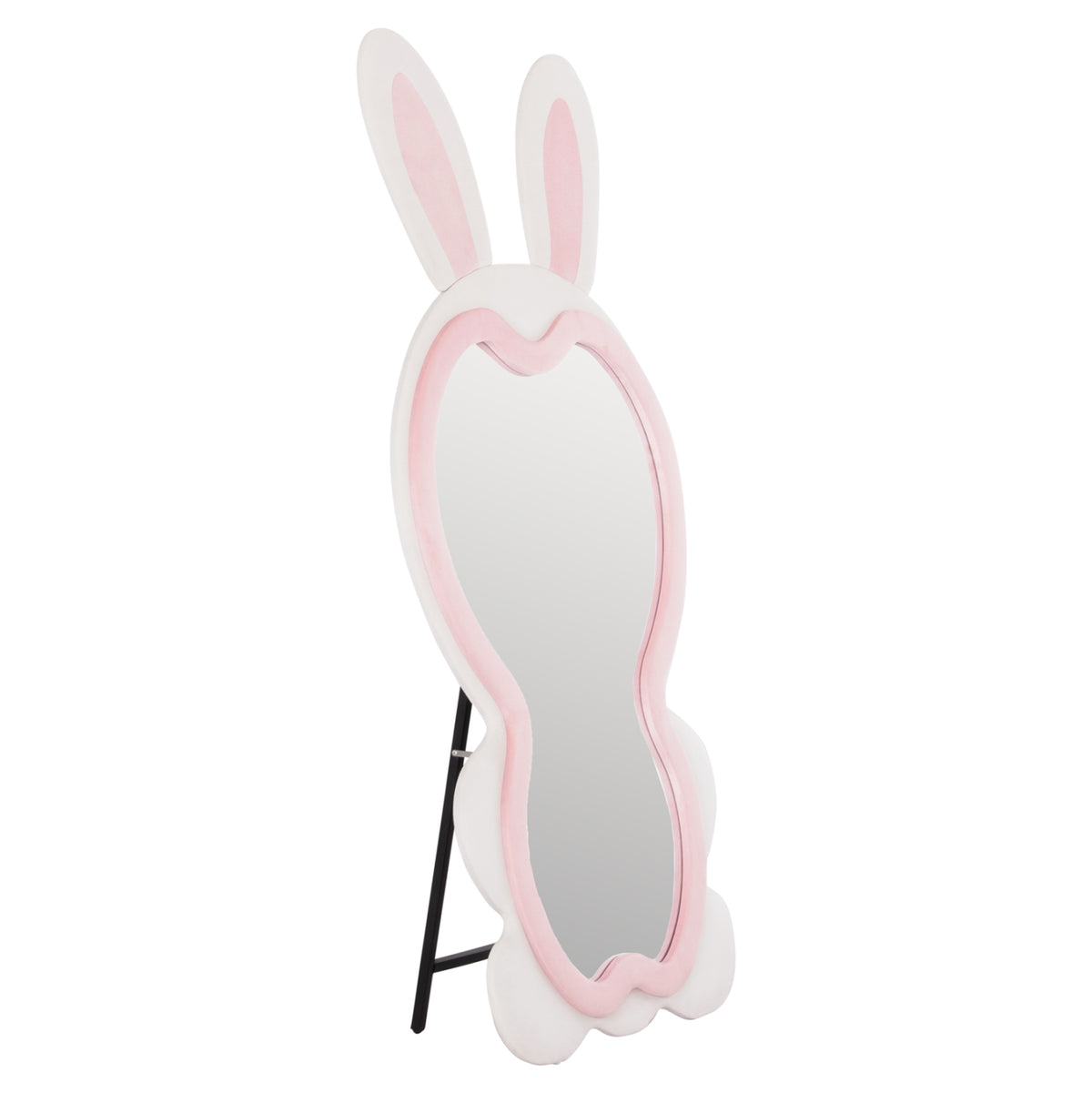 ΠΑΙΔΙΚΟΣ ΚΑΘΡΕΦΤΗΣ ΔΑΠΕΔΟΥ BUNNY MDF ΡΟΖ & ΛΕΥΚΟ ΜΑΥΡΟ STAND 80x162εκ